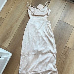 Kittenish satin dress